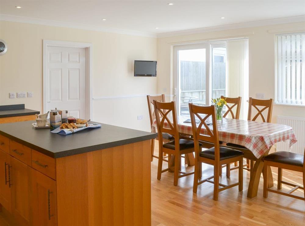 Spacious kitchen area at Driftwood in Port Isaac, Cornwall