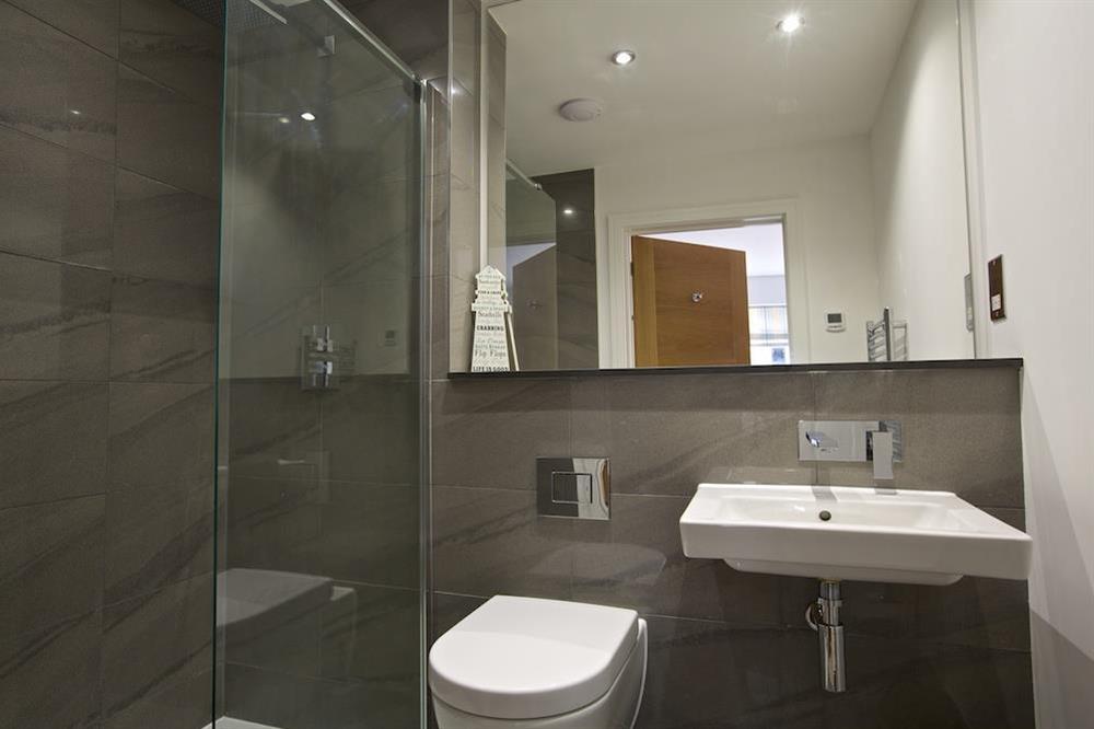 En suite shower room on the ground floor at Driftwood in , Salcombe