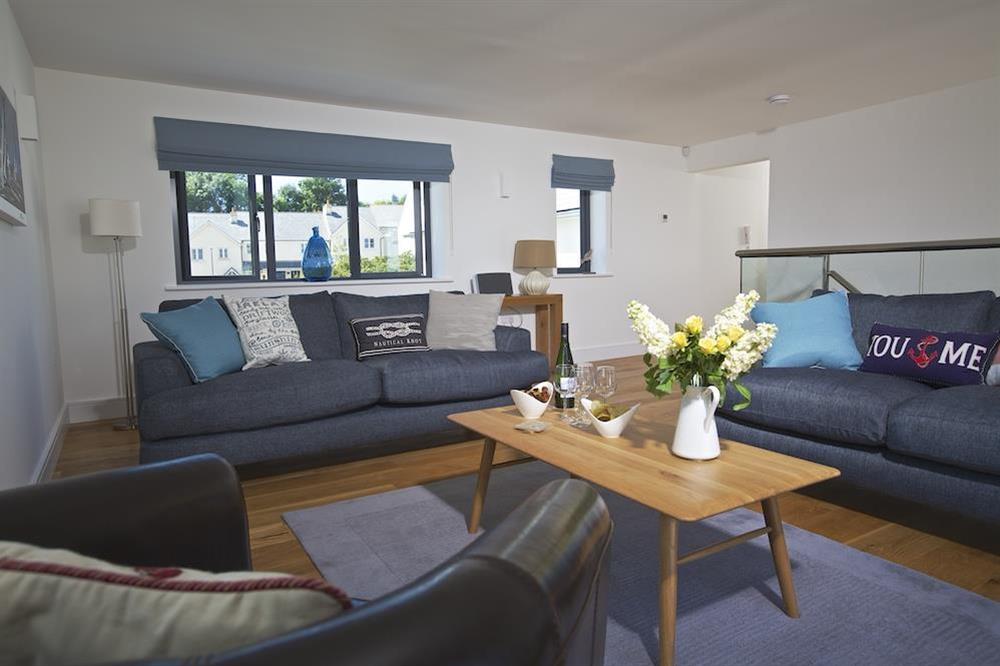 First floor sitting room with doors out to the upper terrace (photo 2) at Driftwood in , Salcombe