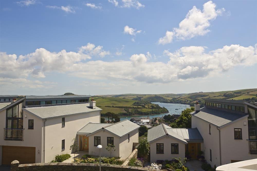 Views from the first floor terrace over the town towards South Pool Creek at Driftwood in , Salcombe