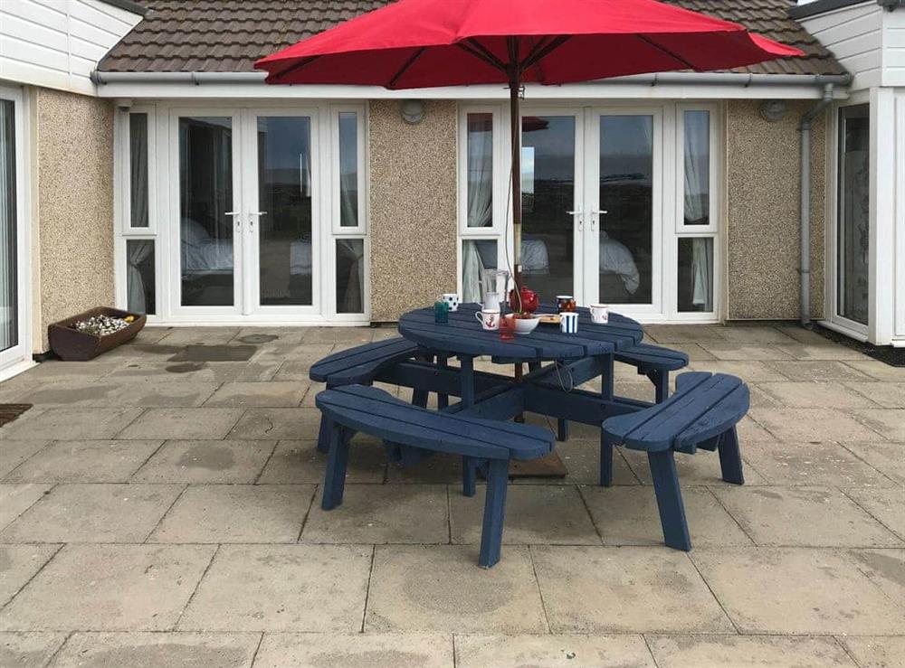 Patio at Driftwood in Southerness, Dumfries, Dumfriesshire