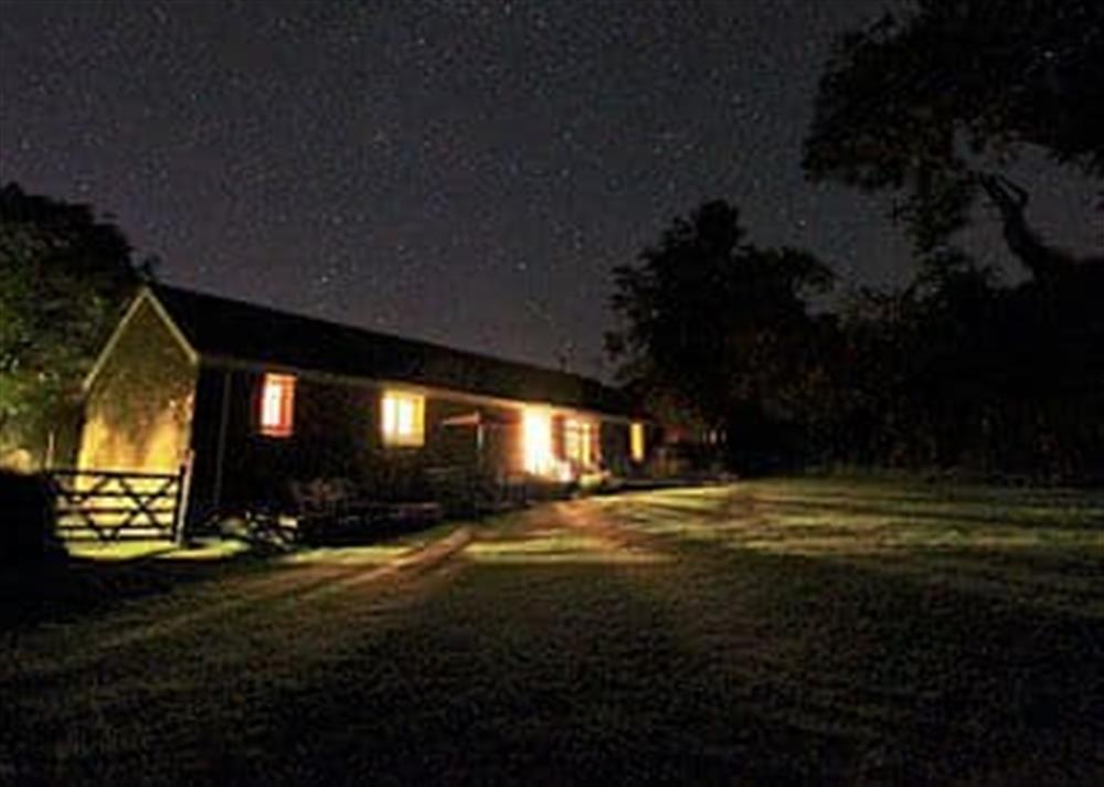 Cottage at night at Drovers in Advent, Cornwall., Great Britain