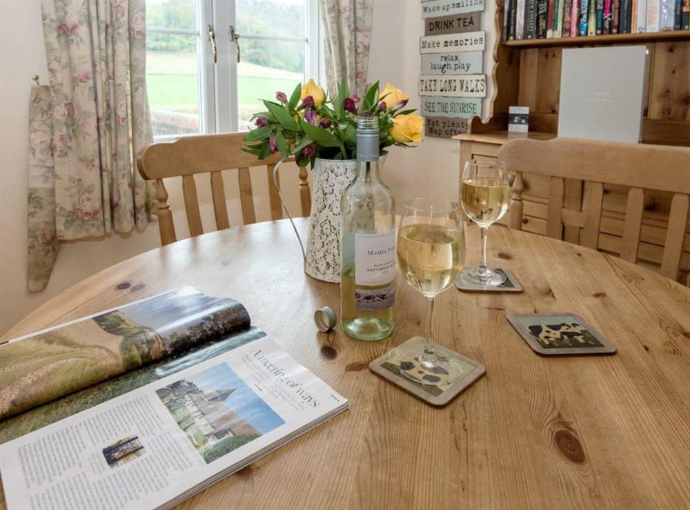 Quaint dining area at Drovers Cottage in East Meon, Hampshire., Great Britain