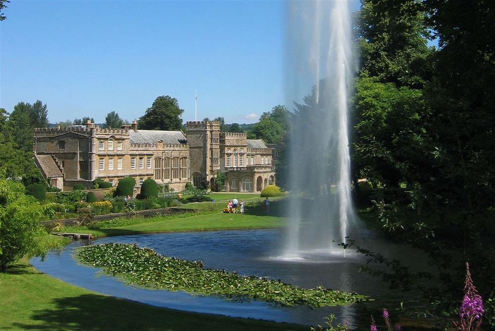 The highest powered fountain in the country at nearby Forde Abbey House and Gardens at Drovers Run, Chard