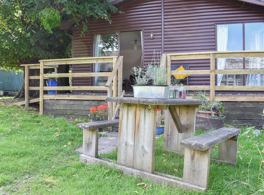 Outdoor eating area (photo 2) at Drumble Lodge in Newbold Astbury, Congleton, Cheshire
