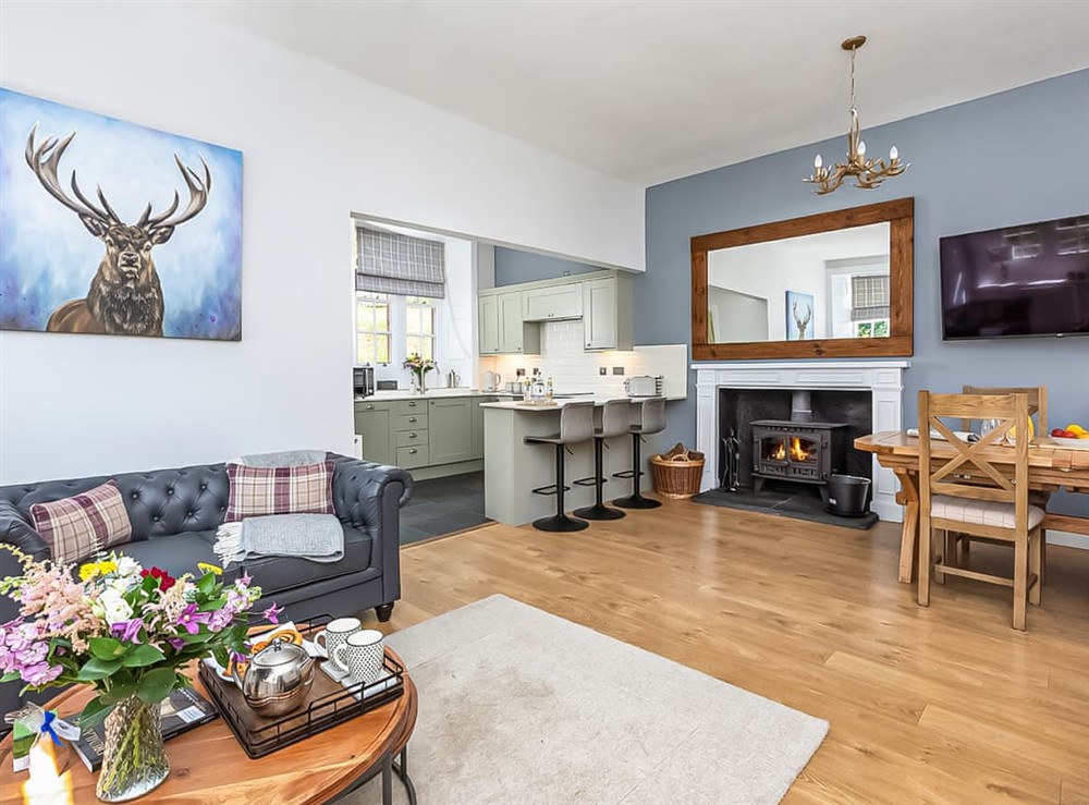 Living area at Laundry Cottage, 