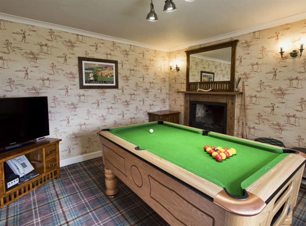 Games room at Drummuie House in Golspie, Sutherland