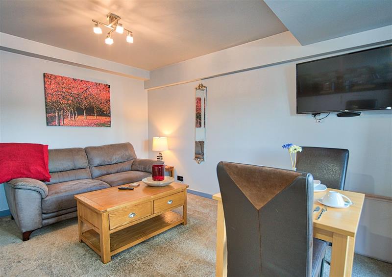 The living area at Drysgol Lakeside Apartment, Bala