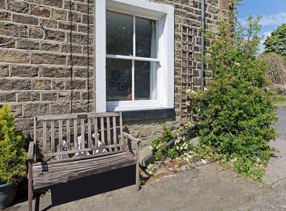 Inviting bench outside at Duck Cottage in Gargrave, North Yorkshire