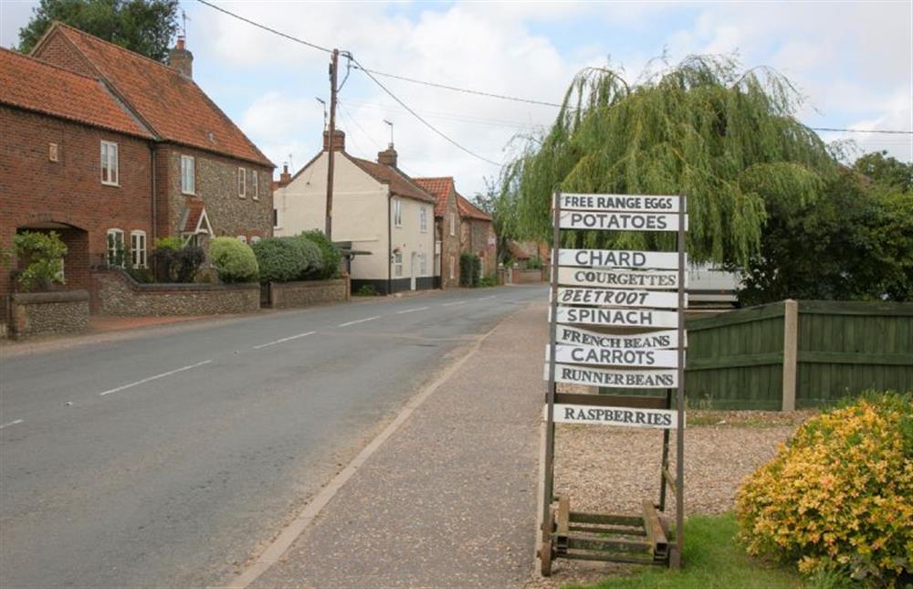 Local produce is available to buy in the village at Duck Cottage, South Creake near Fakenham