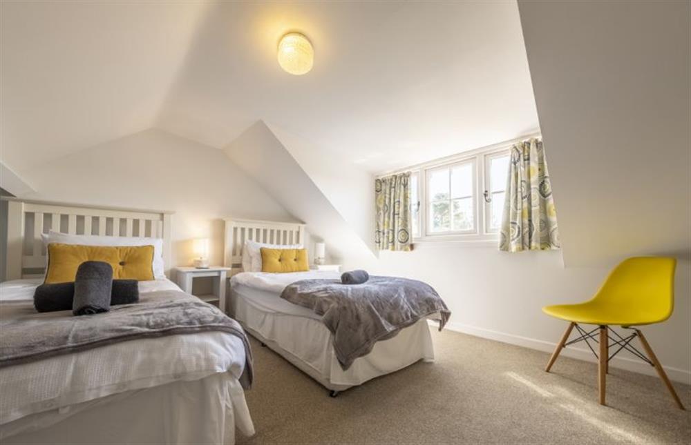 Bedroom three with 3’ twin beds at Duffields House, Brancaster near Kings Lynn