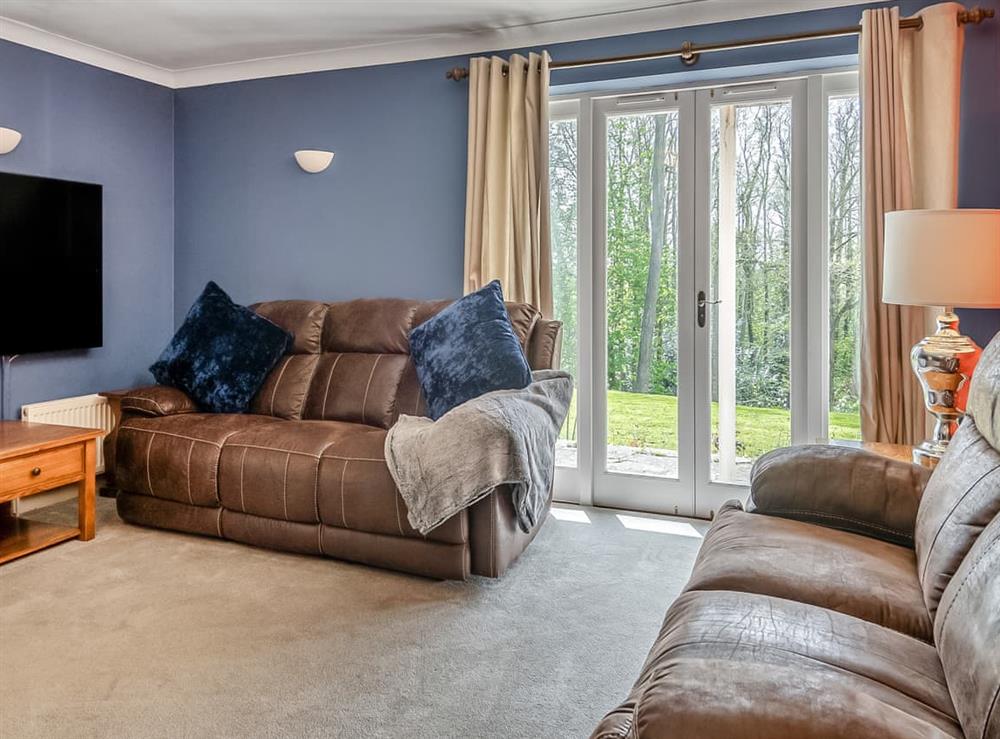 Living area at Dunburgh Wood in Geldeston, Norfolk