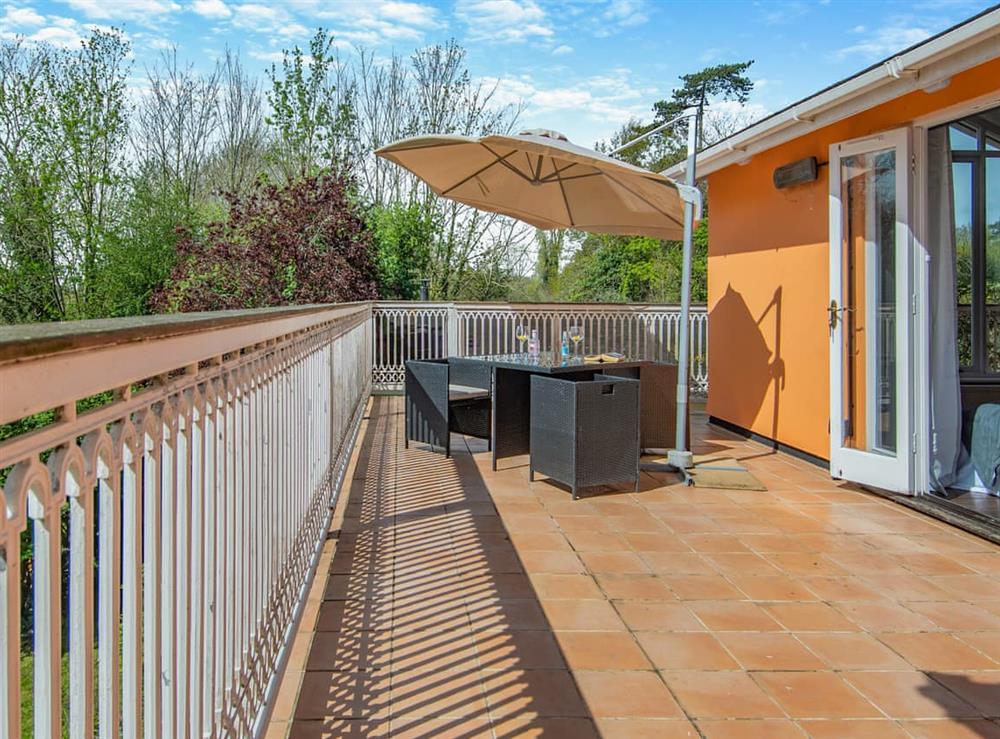 Terrace at Dunburgh Wood in Geldeston, Norfolk