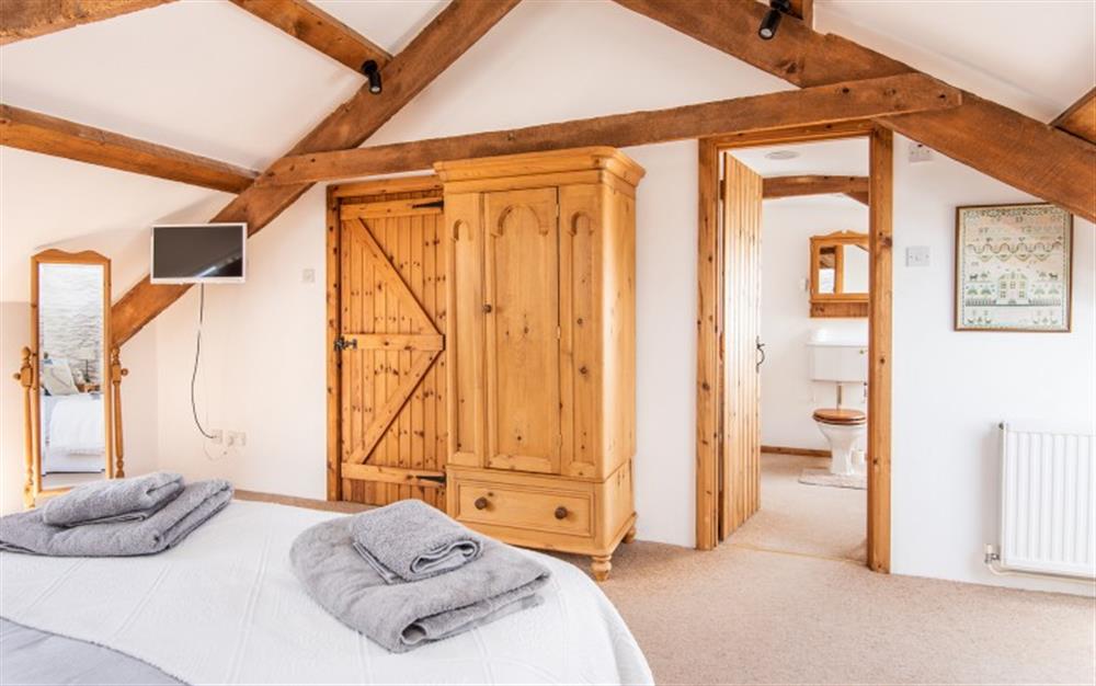 The master bedroom at Duncombe Barn in Sherford