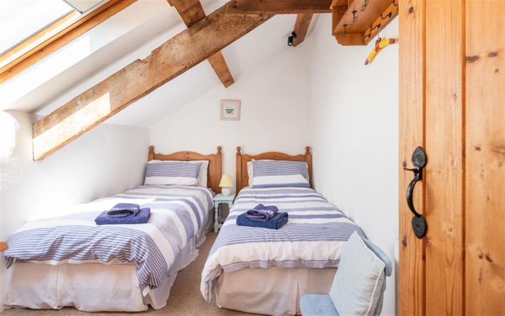 the small twin room on the second floor at Duncombe Barn in Sherford