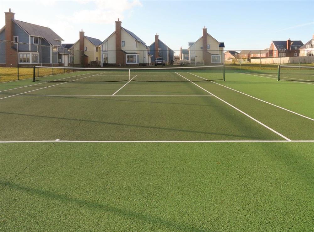 All weather tennis courts at Dune View in Beadnell, near Alnwick, Northumberland
