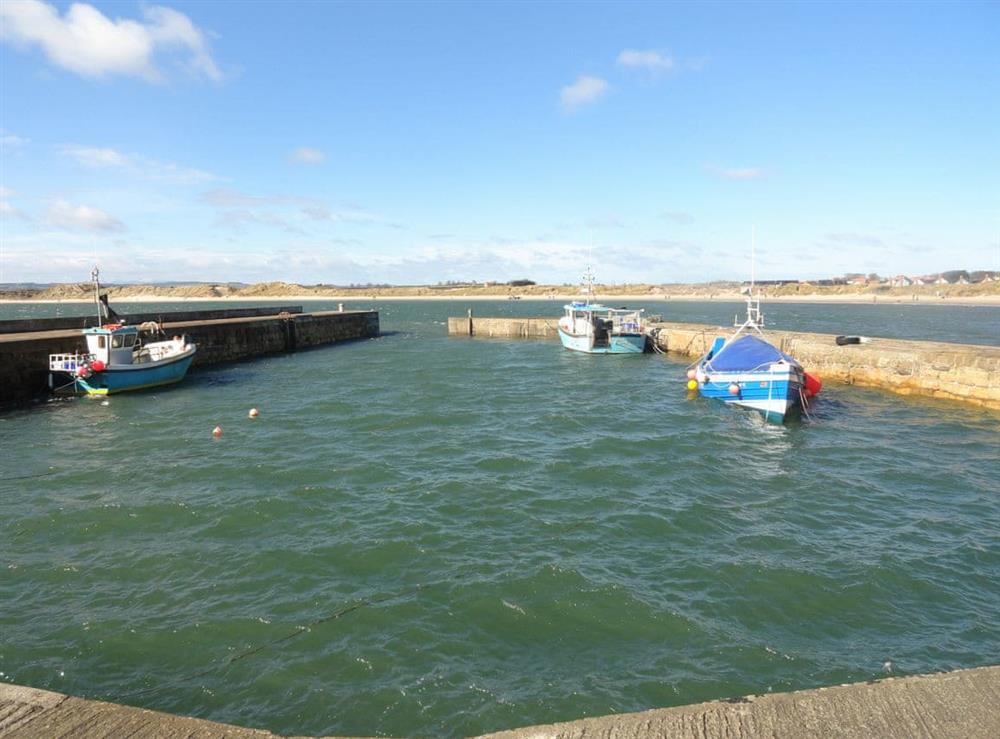 Picturesque local harbour at Dune View in Beadnell, near Alnwick, Northumberland