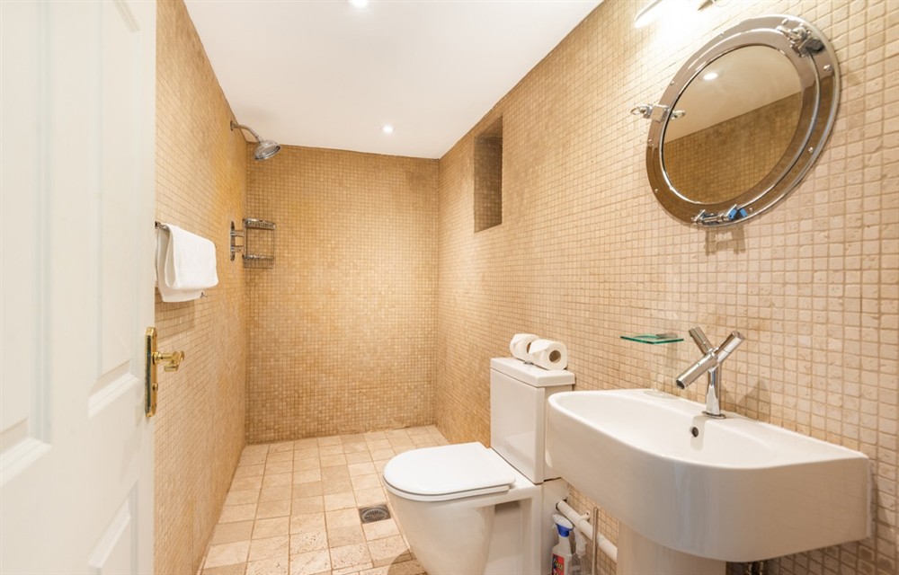 This is the bathroom at Dunedin Cottage in Dittisham