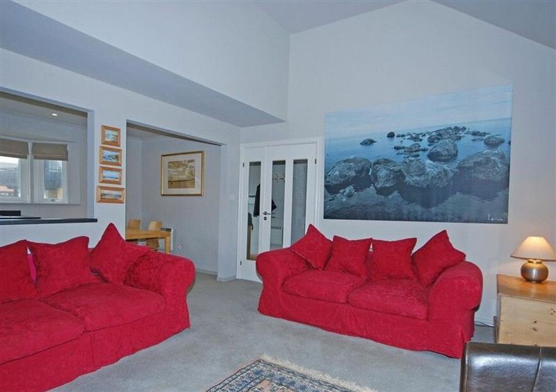 The living area at Dunes Cottage, Beadnell