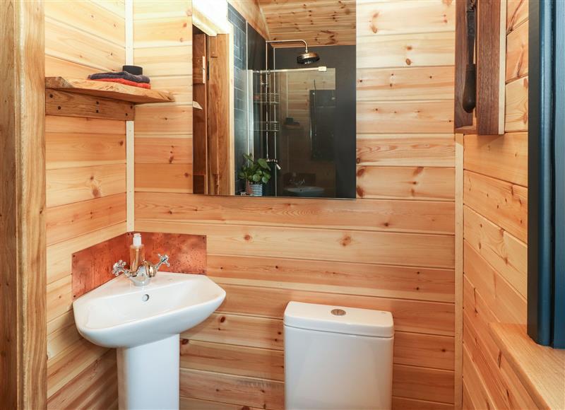 This is the bathroom at Dunfell Shepherds Hut, Appleby-In-Westmorland