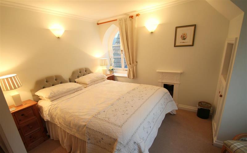 One of the bedrooms at Dunkery Apartment, Porlock
