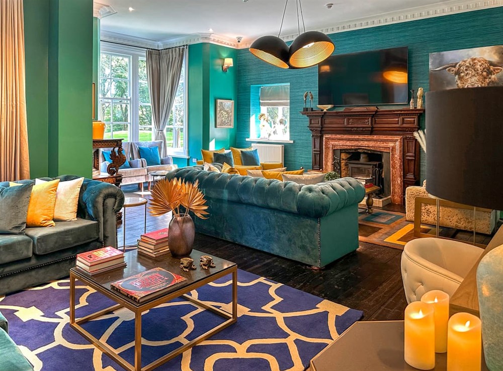 Living room at Dunningwell Hall in Broughton-in-Furness, Cumbria
