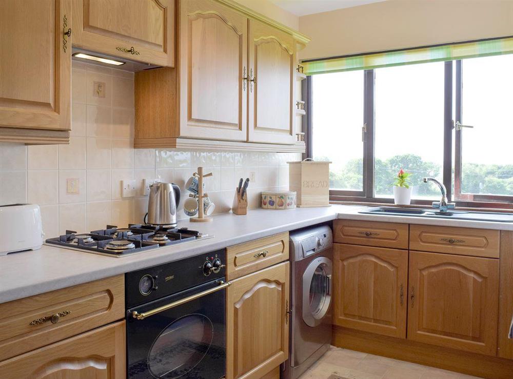 Fully-appointed first floor kitchen at Dunns Meadow in Llanrhidian, near Swansea, West Glamorgan
