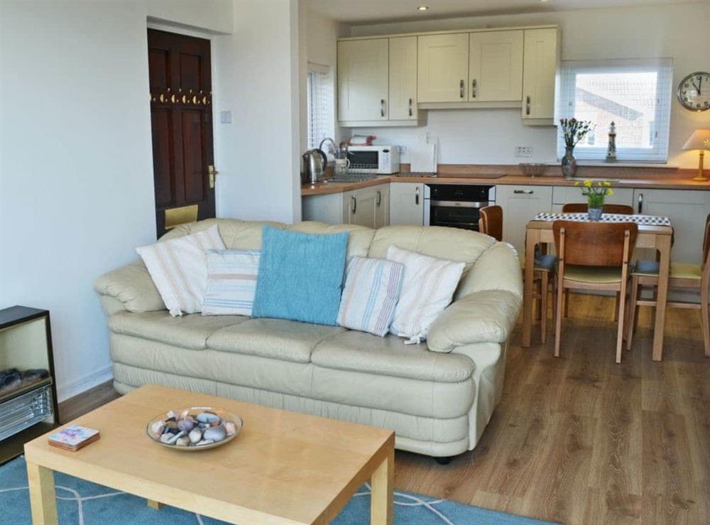 Beautifully presented open plan living space at Dunstanbrough View in Beadnell, Northumberland