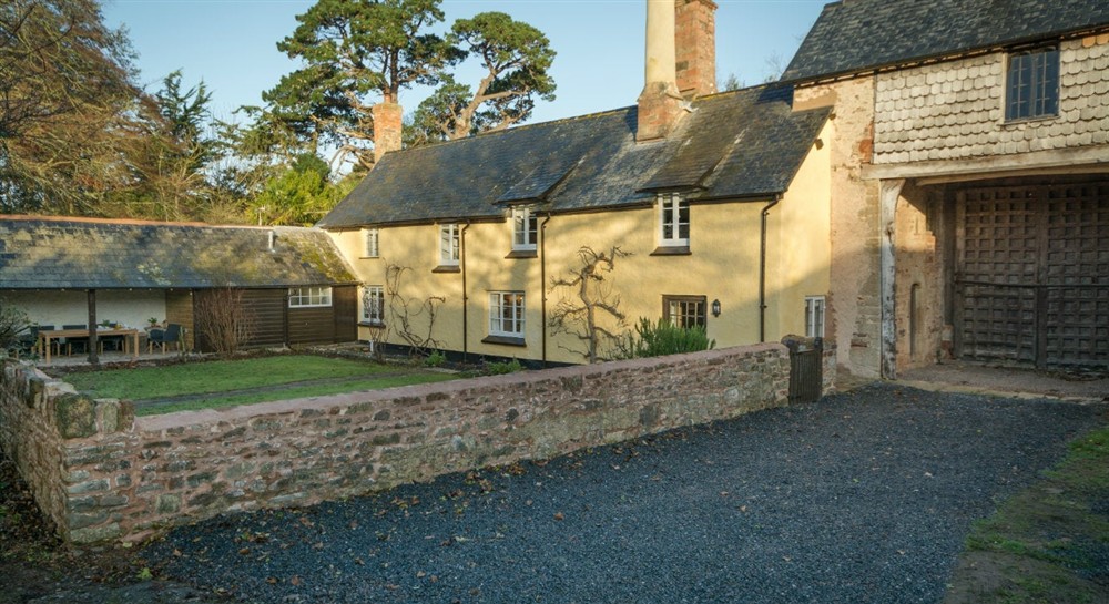 The exterior of Old Gateway Cottage, Holnicote Estate, Somerset at Dunster Keeper's House in Dunster, Somerset