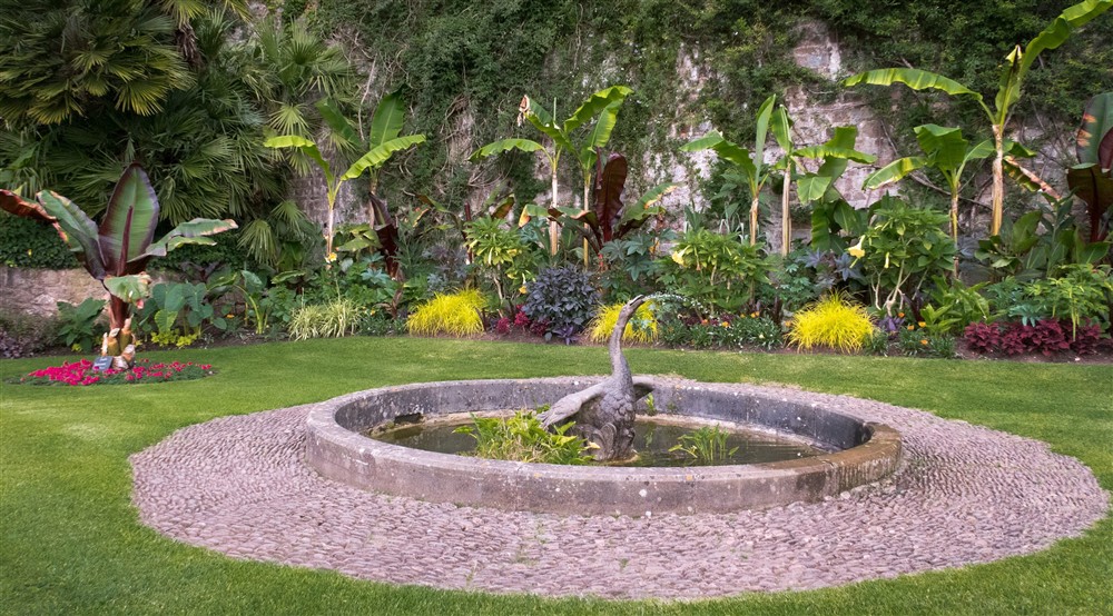 The gardens at Dunster Keeper's House in Dunster, Somerset