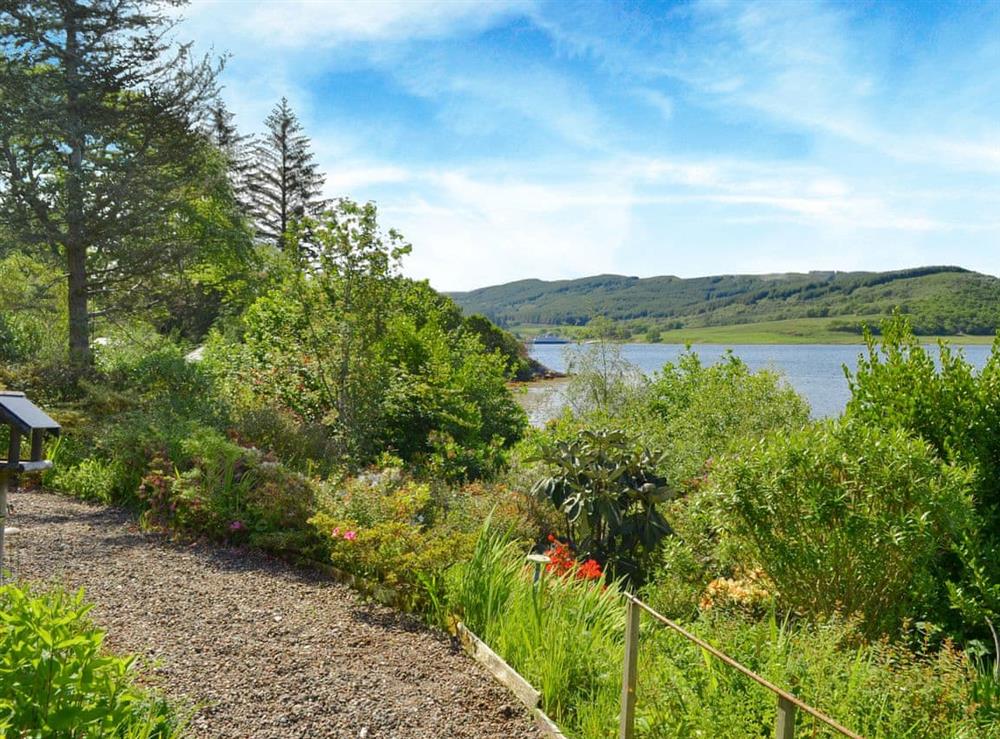 Charming views from the mature garden at Dunyvaig in Colintraive, near Rothesay, Argyll