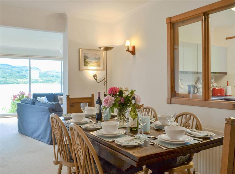 Dining area at Dunyvaig in Colintraive, near Rothesay, Argyll