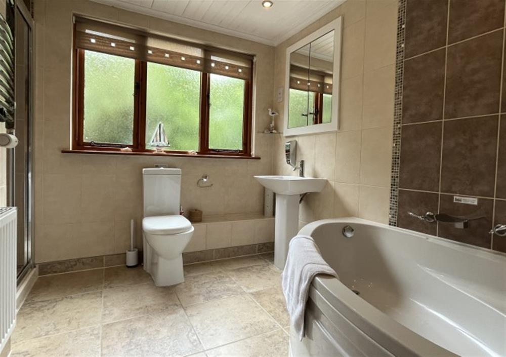 Bathroom at Duporth Lodge in St Austell