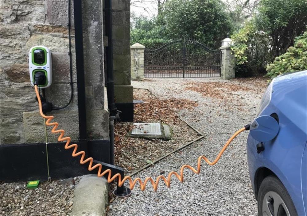 Electric car charging point at Duporth Lodge in St Austell