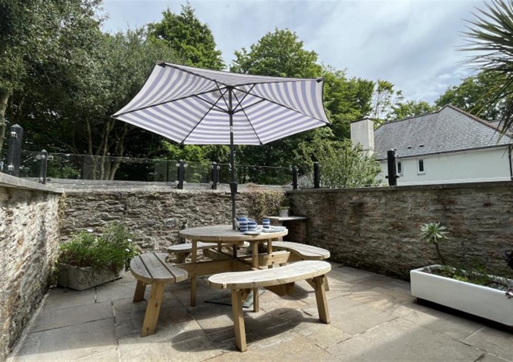 Enclosed patio at Duporth Lodge in St Austell
