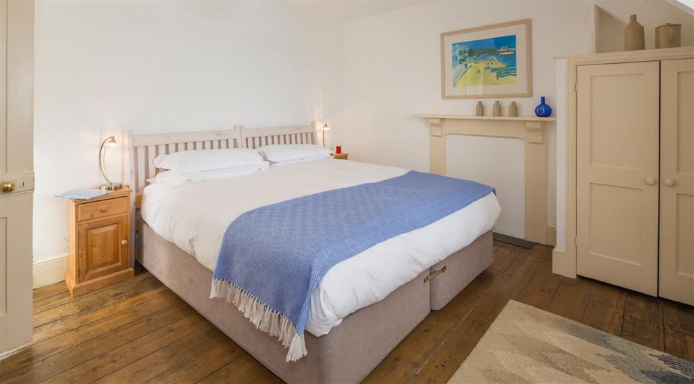 The double bedroom at Durgan Quay Cottage in Falmouth, Cornwall