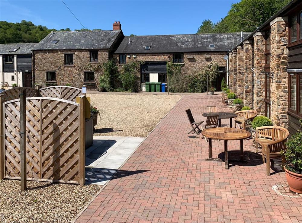 Terrace with outdoor furniture at Duvale Barn, 