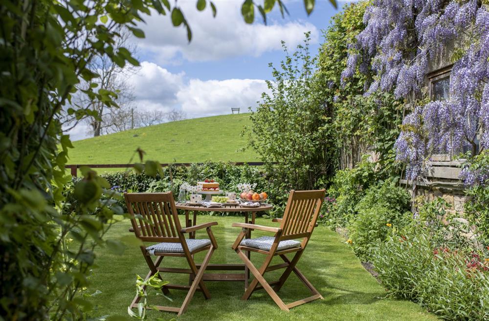 Beautiful garden over looking the Yorkshire countryside at Duxey Cottage, Nr Masham, Ripon