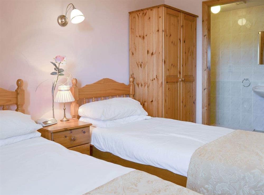 Good-sized en-suite twin bedroom at Dwyfor in Llanystumdwy, Criccieth, Gwynedd