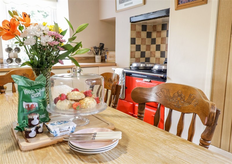 The dining room at Dwynant, Bontddu near Dolgellau