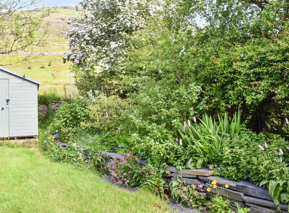 Garden at Dyfnant Cottage in Cwm Penmachno, near Betws-y-Coed, Gwynedd
