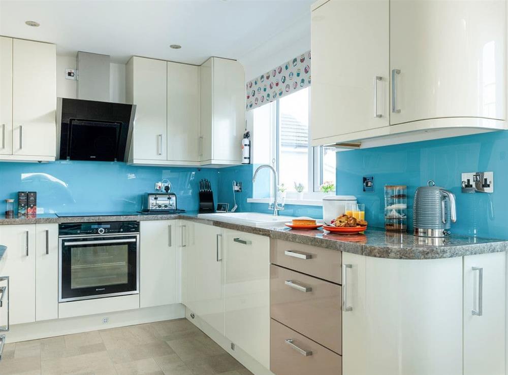 Stylish, well equipped kitchen at Dylmor in Benllech , North Wales, Gwynedd