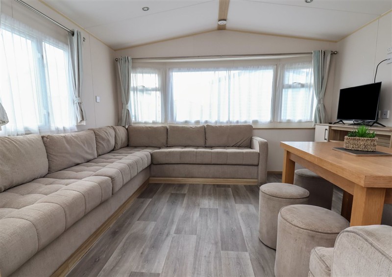 The living area at E10 Static Caravan, Kinmel Bay