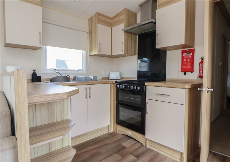 This is the kitchen at E10 Static Caravan, Kinmel Bay