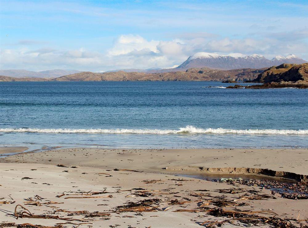 Beach about 1/4 mile from the property at Eagle Cottage in near Culkein, Northern Highlands, Sutherland