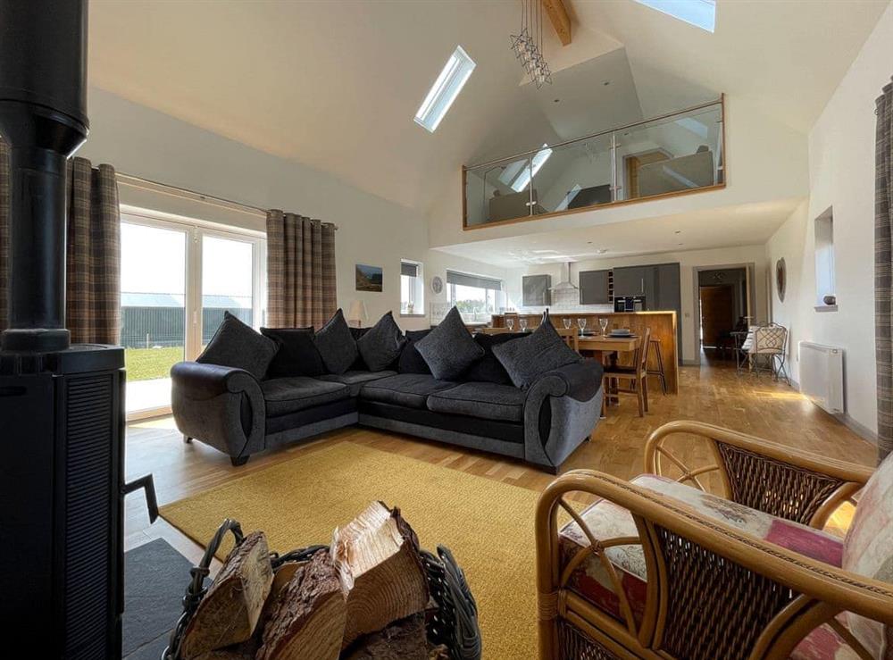 Open plan living space at Eagle Landing in Culbokie, near Dingwall, Ross-Shire