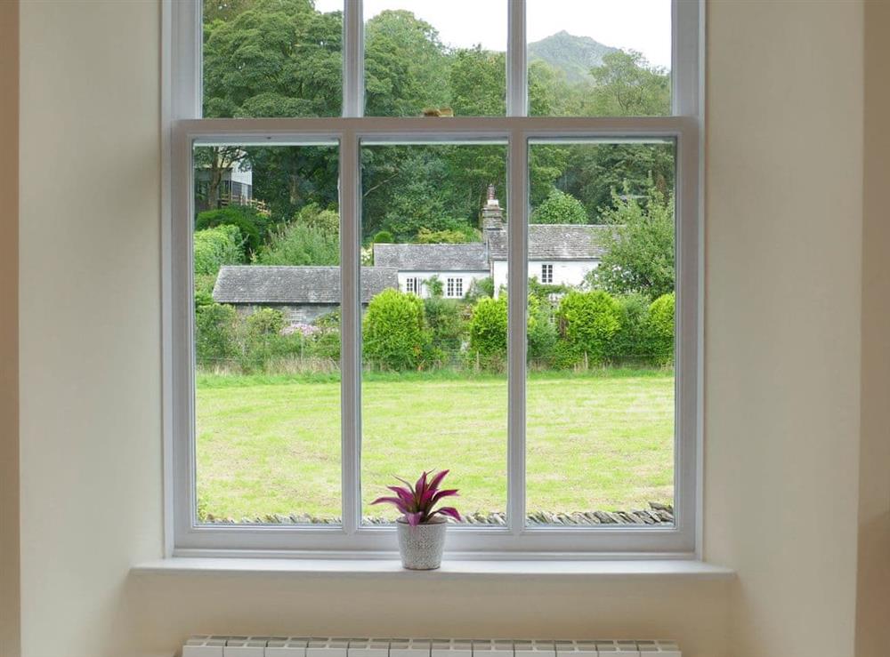 Kitchen window seat at Easedale Corner in Grasmere, near Ambleside, Cumbria
