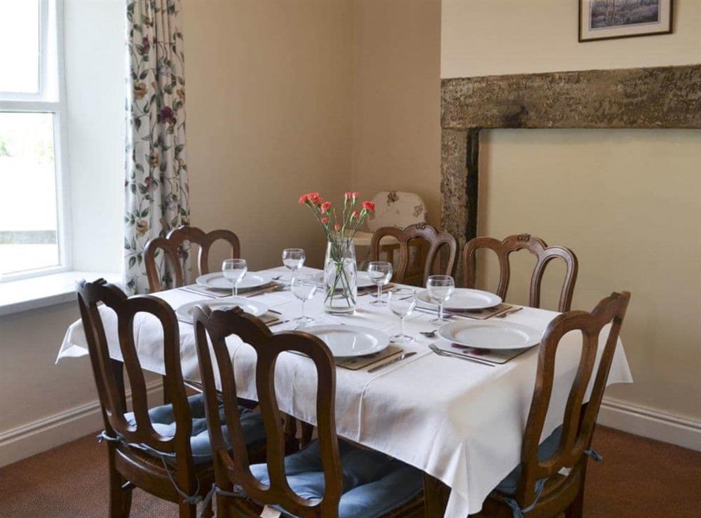 Dining area at East Bridge End Farm in Frosterley, near Stanhope, Durham