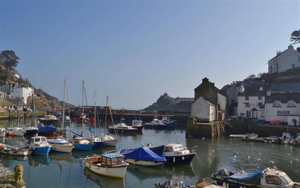 Boats in the Polperro harbour