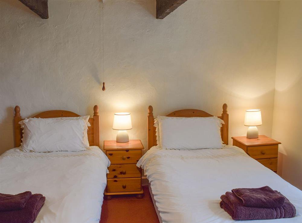 Twin bedroom at East Cottage in Booze, near Reeth, North Yorkshire
